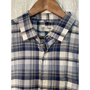 Line of Trade Plaid Button Up Short Sleeve Casual Shirt‎ 2XL